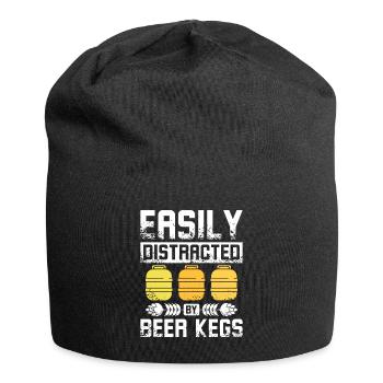 Easily distracted by beer kegs - Jersey-Beanie - Schwarz - Vorne