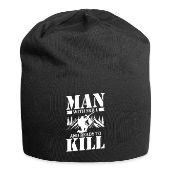 Coyote Jäger - Jersey-Beanie - Schwarz - Vorne