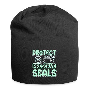 Protect and preserve seals - Jersey Beanie - black - Front
