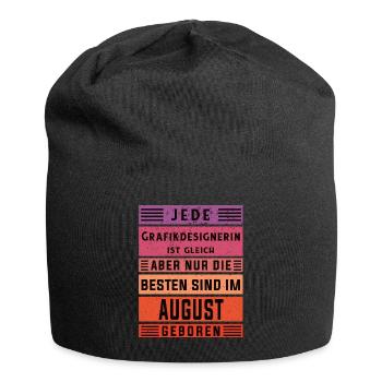 Illustrator Geburtstag August geboren - Jersey-Beanie - Schwarz - Vorne