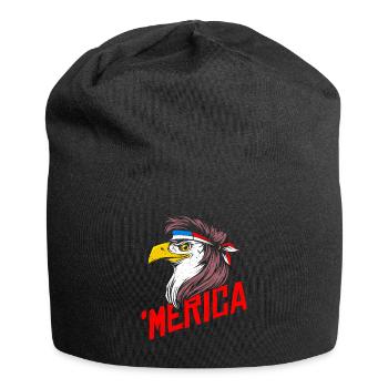 'Merica Bald Eagle Mullet USA American Flag - Jersey-Beanie - Schwarz - Vorne