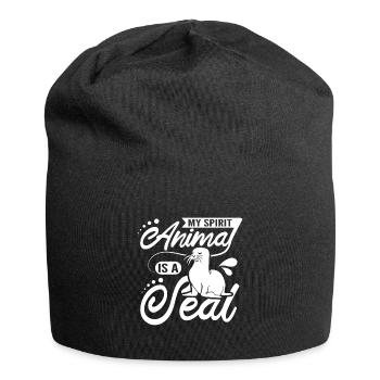 My spirit animal is a seals - Jersey Beanie - black - Front