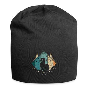 Retro Vintage Seal - Jersey Beanie - black - Front