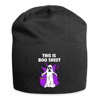 C’EST BOO SHEET Ghost * Joyeux Halloween * - Bonnet en jersey - noir - Devant