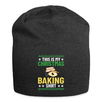 Weihnachten Backen Plätzchen Kekse Lebkuchen - Jersey-Beanie - Anthrazit - Vorne