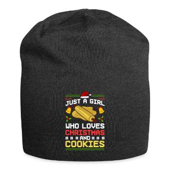 Weihnachten Backen Plätzchen Kekse Lebkuchen - Jersey-Beanie - Anthrazit - Vorne
