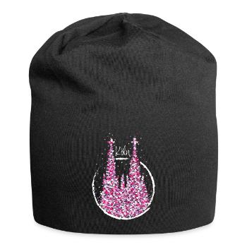 Kölner Dom Karneval Konfetti Kölsch Kölle Colonia - Jersey-Beanie - Schwarz - Vorne