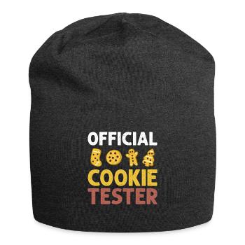 Weihnachten Plätzchen Keks Backen Weihnachtsgebäck - Jersey-Beanie - Anthrazit - Vorne