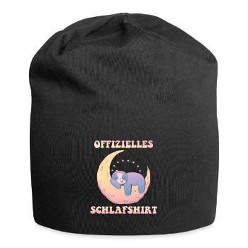Offzielles Schlafshirt Faultier - Jersey-Beanie - Schwarz - Vorne