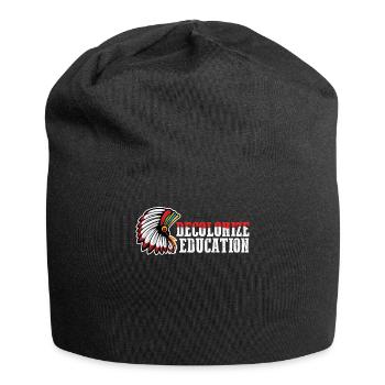 Decolonize Education Native American Gift - Jersey Beanie - black - Front