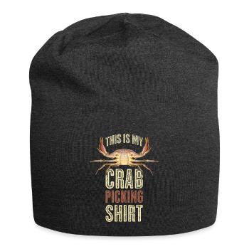 This Is My Crab Picking Krabbe Geschenk - Jersey-Beanie - Anthrazit - Vorne