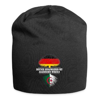 Deutsch mit algerischen Wurzeln - Jersey-Beanie - Schwarz - Vorne