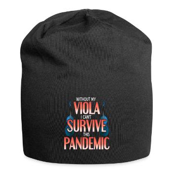 Sans mon alto, je ne peux pas survivre à cette pandémie - Bonnet en jersey - noir - Devant