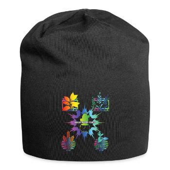 Occult Art Plants Goblincore Gothic Halloween - Jersey-Beanie - Schwarz - Vorne