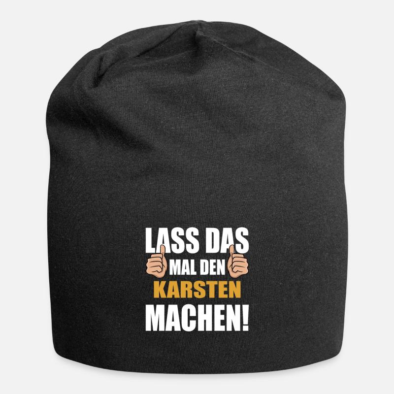 Lass das mal den Karsten machen - Jersey-Beanie - Schwarz