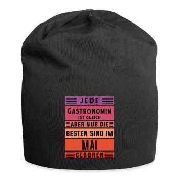 Restaurant Wirt Geburtstag Mai geboren - Jersey-Beanie - Schwarz - Vorne