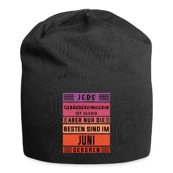 Reinigungs Geburtstag Juni geboren - Jersey-Beanie - Schwarz - Vorne
