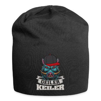 Geiler Keiler | Lustiges Wildschwein Jagd - Jersey-Beanie - Schwarz - Vorne