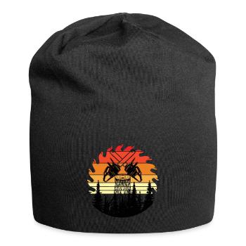 Chainsaw Axe Forester Lumberjack Saw Chain - Jersey Beanie - black - Front