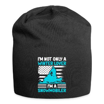 Snowmobile Snowmobiler Snowmobile Gift - Jersey Beanie - black - Front