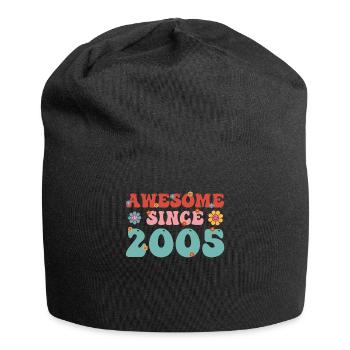 Großartig seit 2005 Groovy Birthday - Jersey-Beanie - Schwarz - Vorne