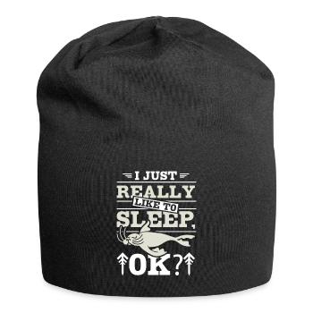 I just realy like to sleep ok - Jersey Beanie - black - Front