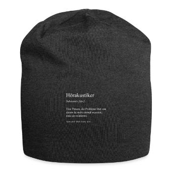 Hörakustiker I Akustiker Motiv für - Jersey-Beanie - Anthrazit - Vorne