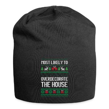 Le plus susceptible de surdécorer la maison noël - Bonnet en jersey - noir - Devant