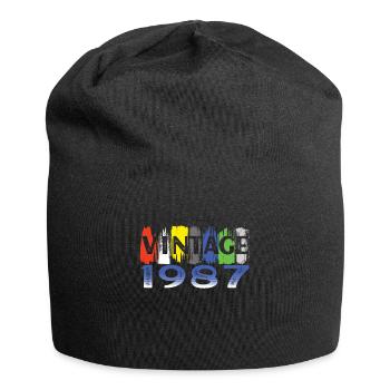 Vintage 1987 Retro Bitrthday Limited Edition - Jersey-Beanie - Schwarz - Vorne