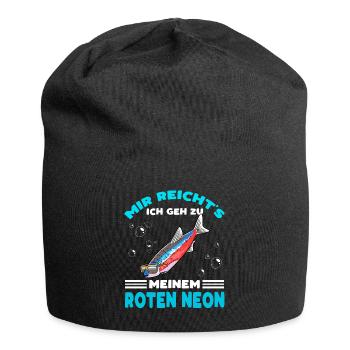 Red Neon Fish Farmer Fish Farming Fish Keeper - Jersey Beanie - black - Front