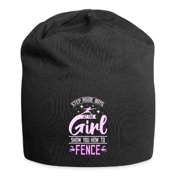 Let this girl show you how to fence - Jersey Beanie - black - Front