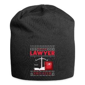 Jurastudent Lustiger Weihnachtsanwalt - Jersey-Beanie - Schwarz - Vorne