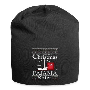 Pyjama drôle d’avocat de Noël - Bonnet en jersey - noir - Devant
