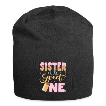 Eiscreme Liebhaber Geschwister Sprüche Schwester - Jersey-Beanie - Anthrazit - Vorne