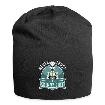 Never trust a skinny chef - Jersey Beanie - black - Front