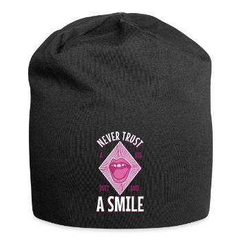 Never trust a big butt and a smile - Jersey-Beanie - Schwarz - Vorne