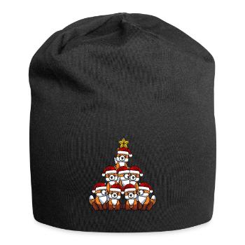 Fuchs Weihnachtsbaum - Jersey-Beanie - Schwarz - Vorne
