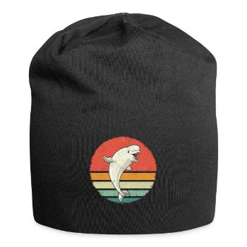 Beluga Wal Ozean Belugas Wale - Jersey-Beanie - Schwarz - Vorne
