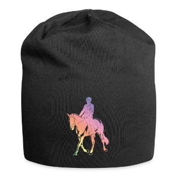 Silhouette d’équitation - Bonnet en jersey - noir - Devant