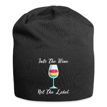 Dans le vin pas l’étiquette Lgbt Pansexual Pride - Bonnet en jersey - noir - Devant