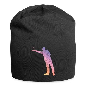 Silhouette de fléchettes - Bonnet en jersey - noir - Devant