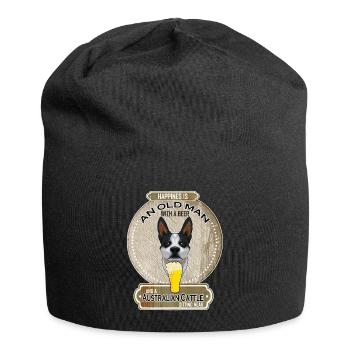 Chien de bétail australien Papa Amateur de bière - Bonnet en jersey - noir - Devant