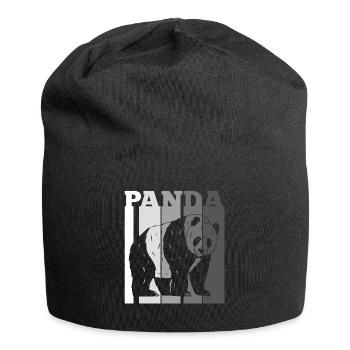 Panda - Jersey-Beanie - Schwarz - Vorne