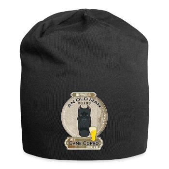 Cane Corso Papa Amateur de bière - Bonnet en jersey - noir - Devant
