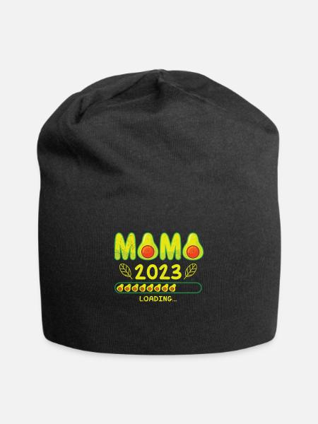 Mama 2023 loading Schwangerschaft Baby Avocado - Jersey-Beanie - Schwarz