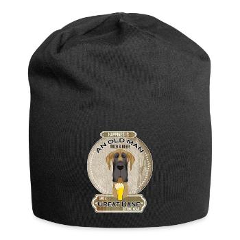 Great Dane Dad Beer Lover - Jersey Beanie - black - Front