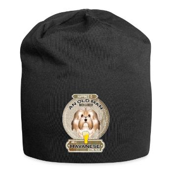 Havanese Dad Beer Lover - Jersey-Beanie - Schwarz - Vorne