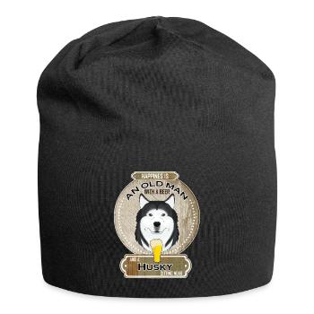 Husky Dad Beer Lover - Jersey-Beanie - Schwarz - Vorne