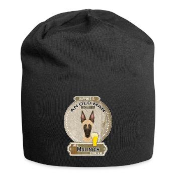 Malinois Dad Beer Lover Mechelaar - Jersey-Beanie - Schwarz - Vorne