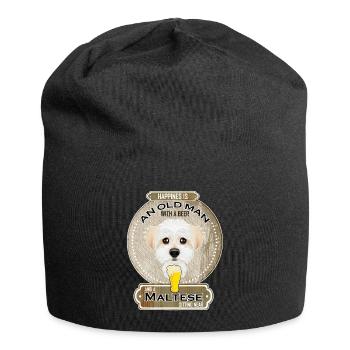 Maltese Dad Beer Lover - Jersey-Beanie - Schwarz - Vorne
